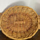 Wicker basket with wooden handles
