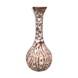 Vase à long col des années 20-40 grès émaillé signature d'artiste Tf
