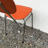 Orange skaï chair