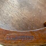 Pair of old pedestals stamped " h.j.l.rossenu " in mahogany over marble