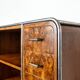 Bauhaus Era Bookcase, Tubular Steel Base, Walnut Veneer, 1930s