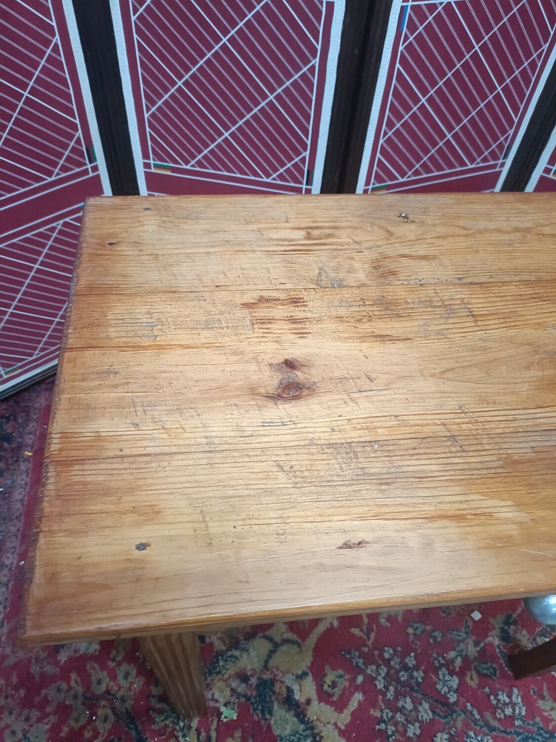 Vintage pine toilet table