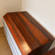 Pair of vintage rosewood and brushed aluminium chests of drawers