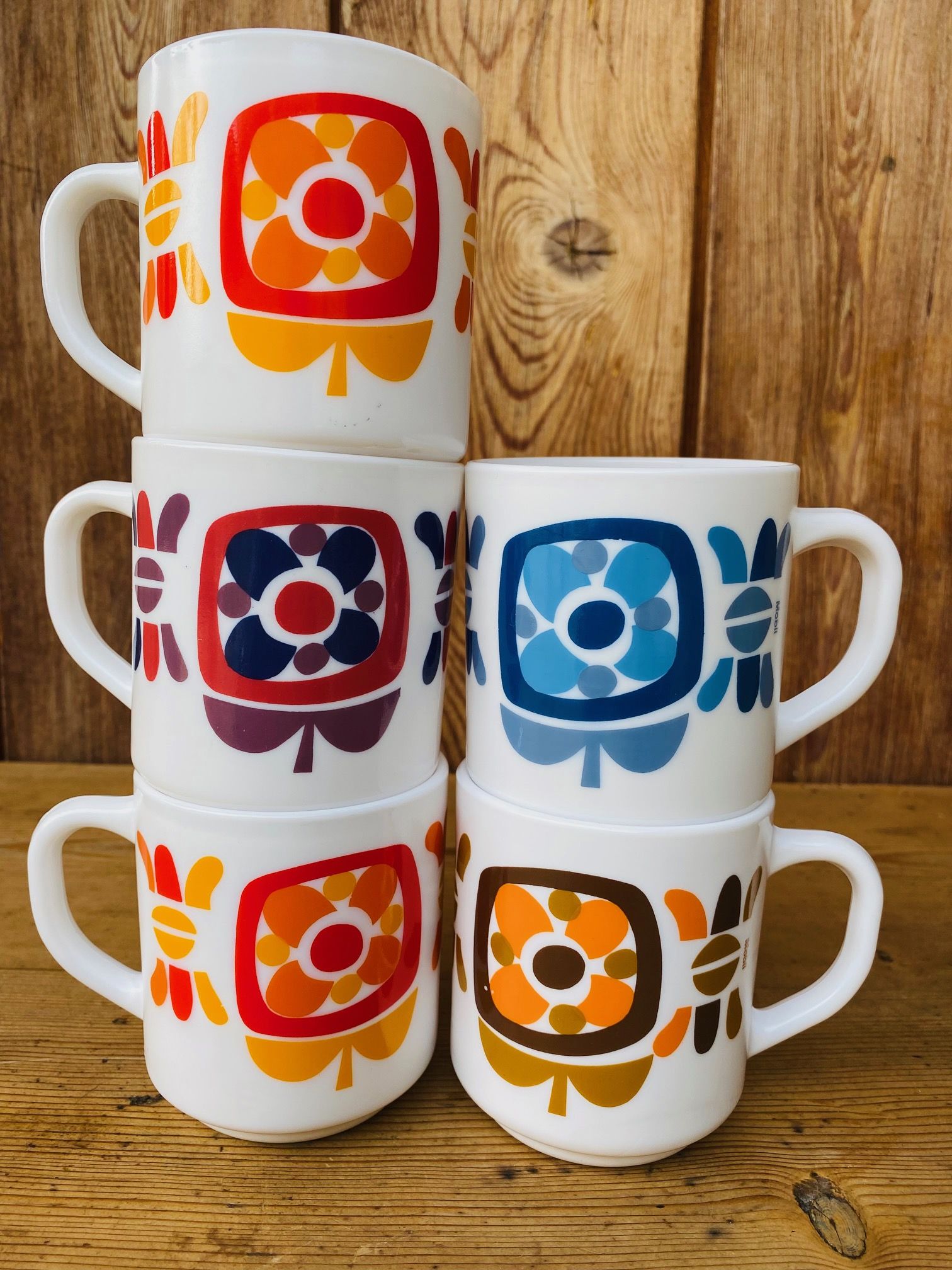Set of 5 mug mobil arcopal 70