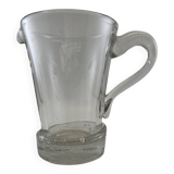 Large stylized glass pitcher