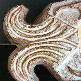 Fish mirror, glazed ceramic, signed Robert Meynard, Vallauris, 1950
