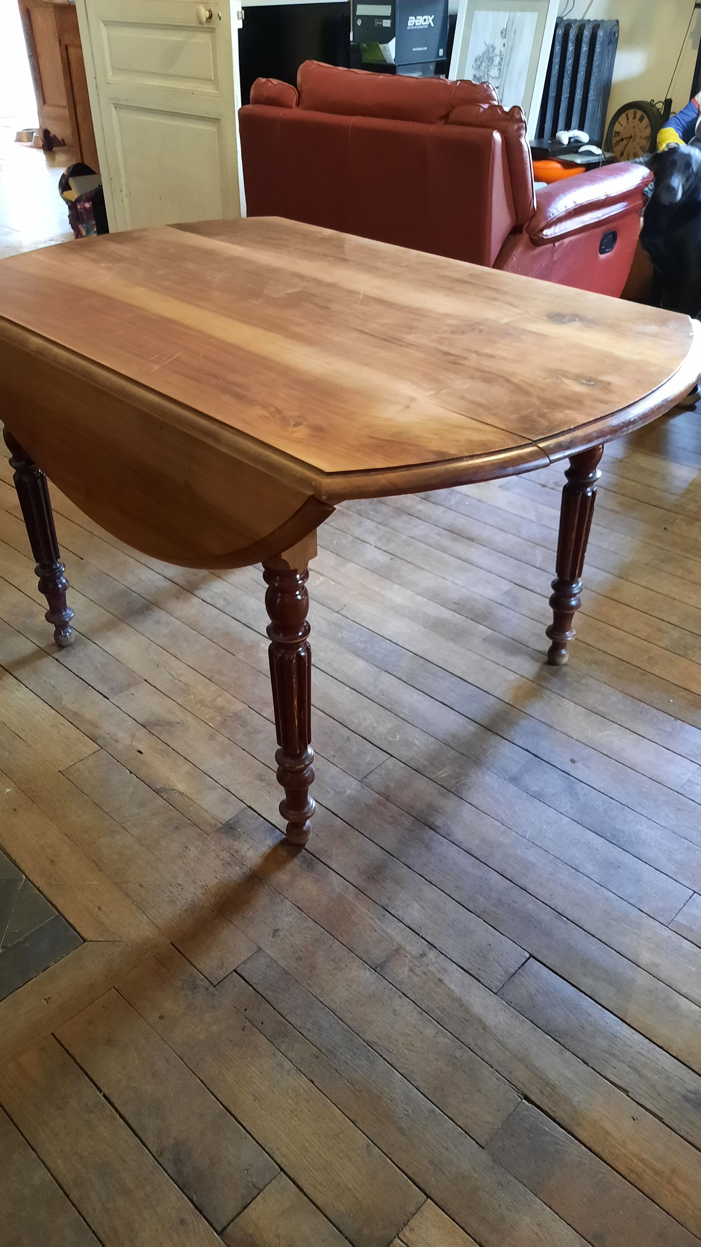 Walnut shutter table