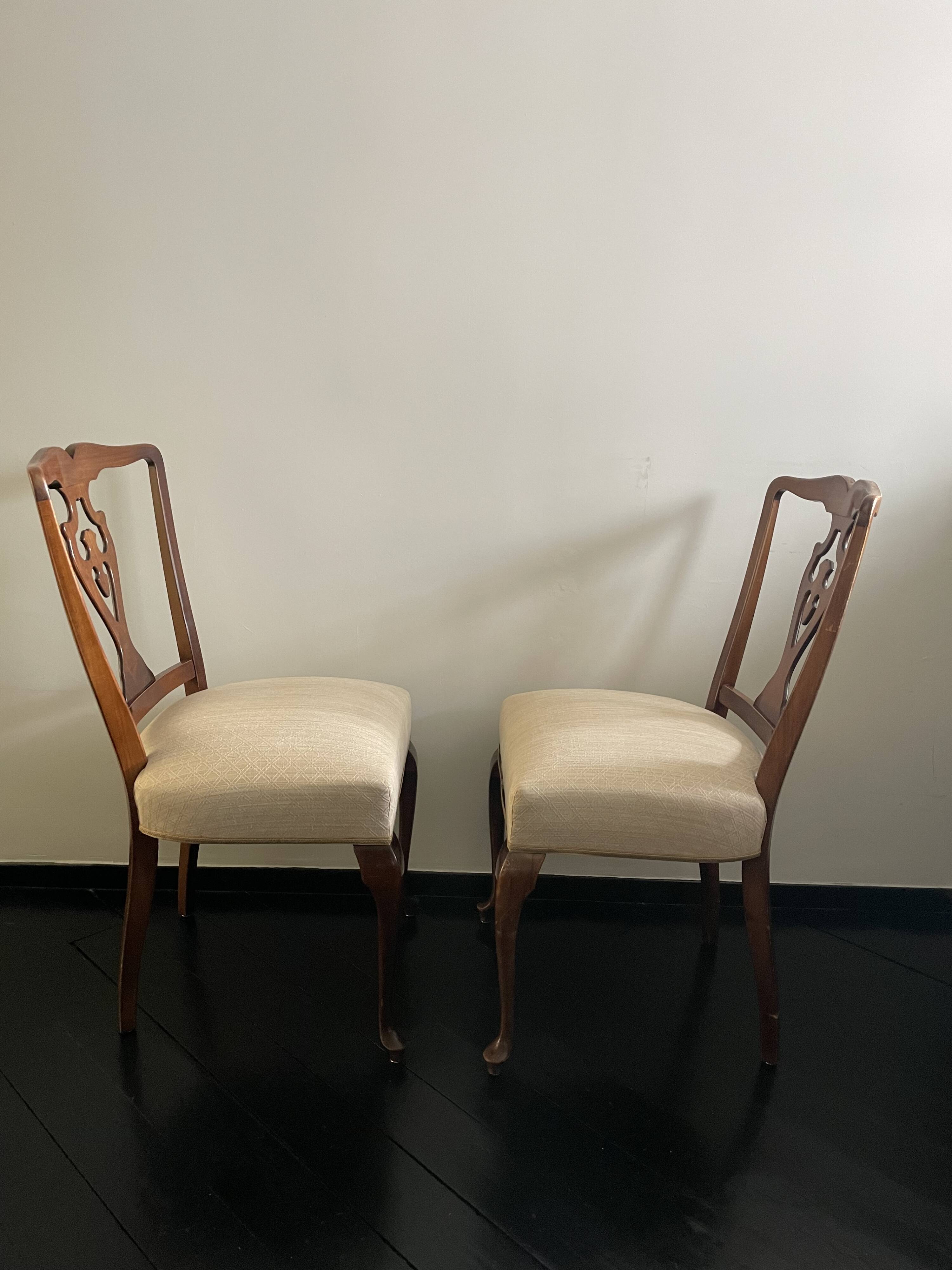 2 Chippendale chairs