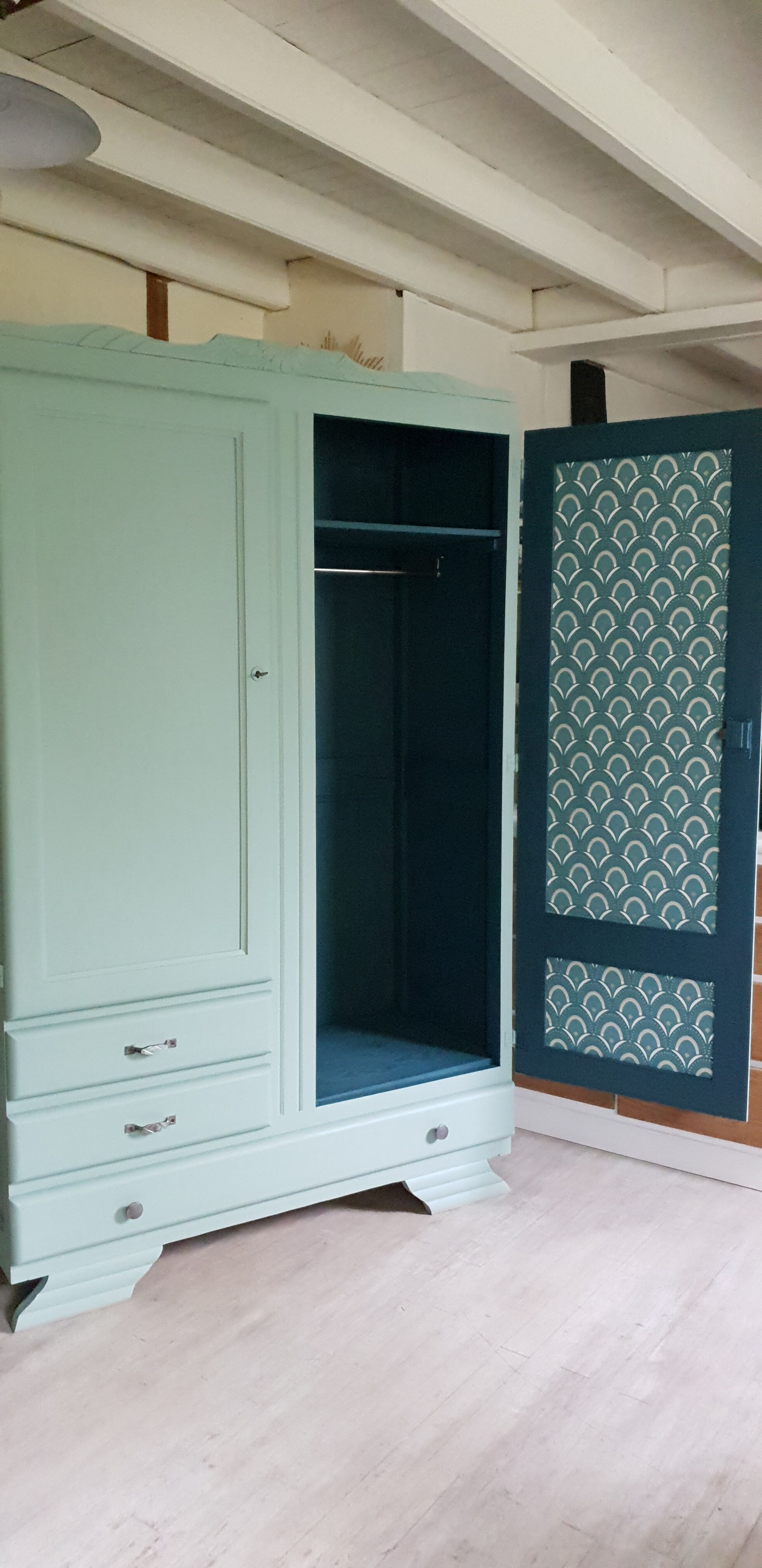 Green wardrobe thatdon art deco