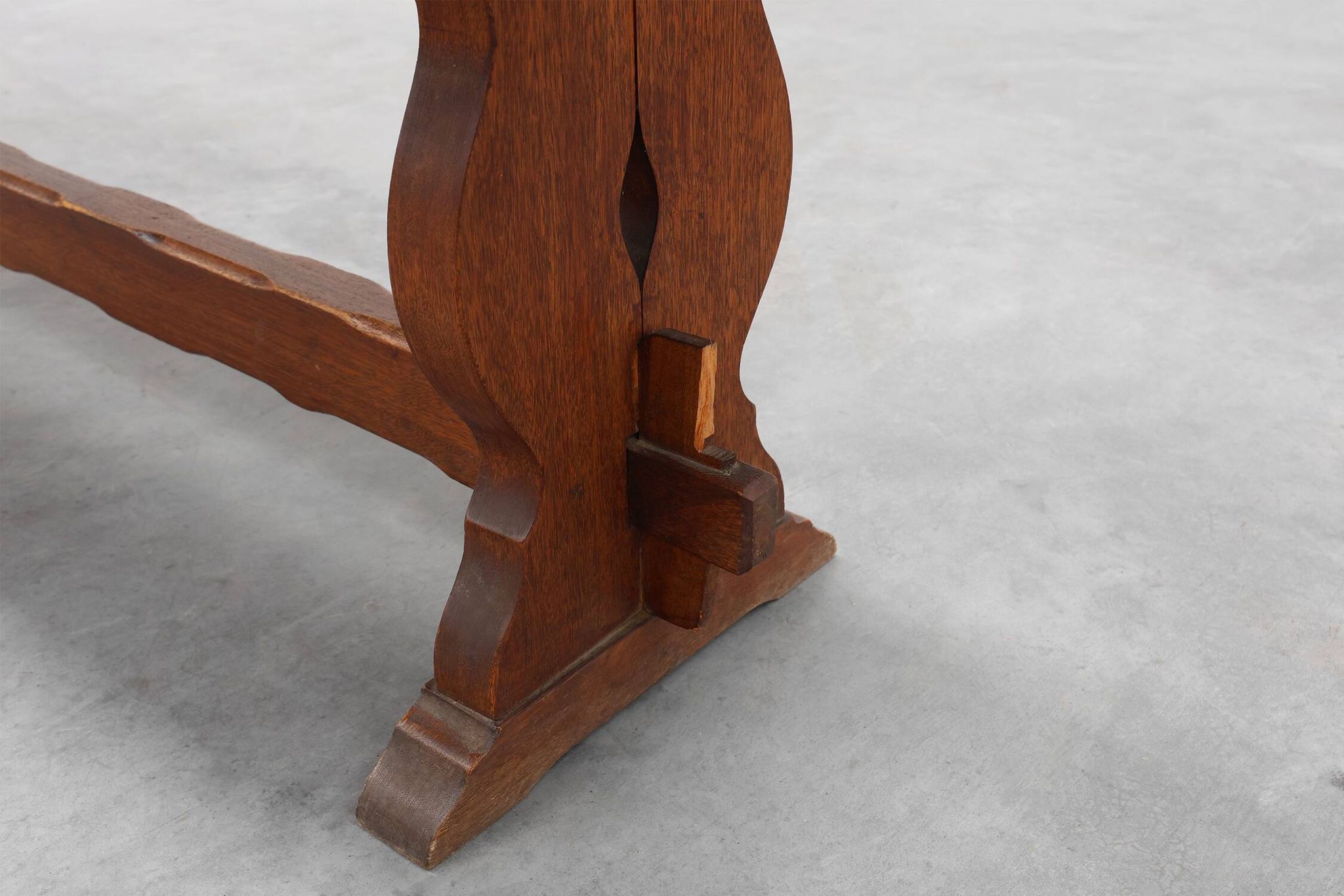 Rustic oak bench with nice patina, France ca. 1900