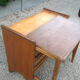 Commode chêne et rotin vintage