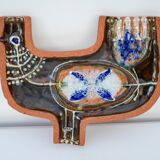Large Mid-Century Scandinavian Modern pottery wall decor by Hellström