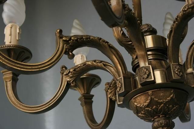 Chandelier bronze 8 branches