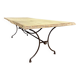 Table en fer forgé artisanal et bois