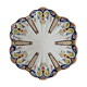 Old dish in polychrome earthenware from Desvres decorated from Rouen, signed, 34 cm