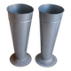 Pair of large zinc florist vases