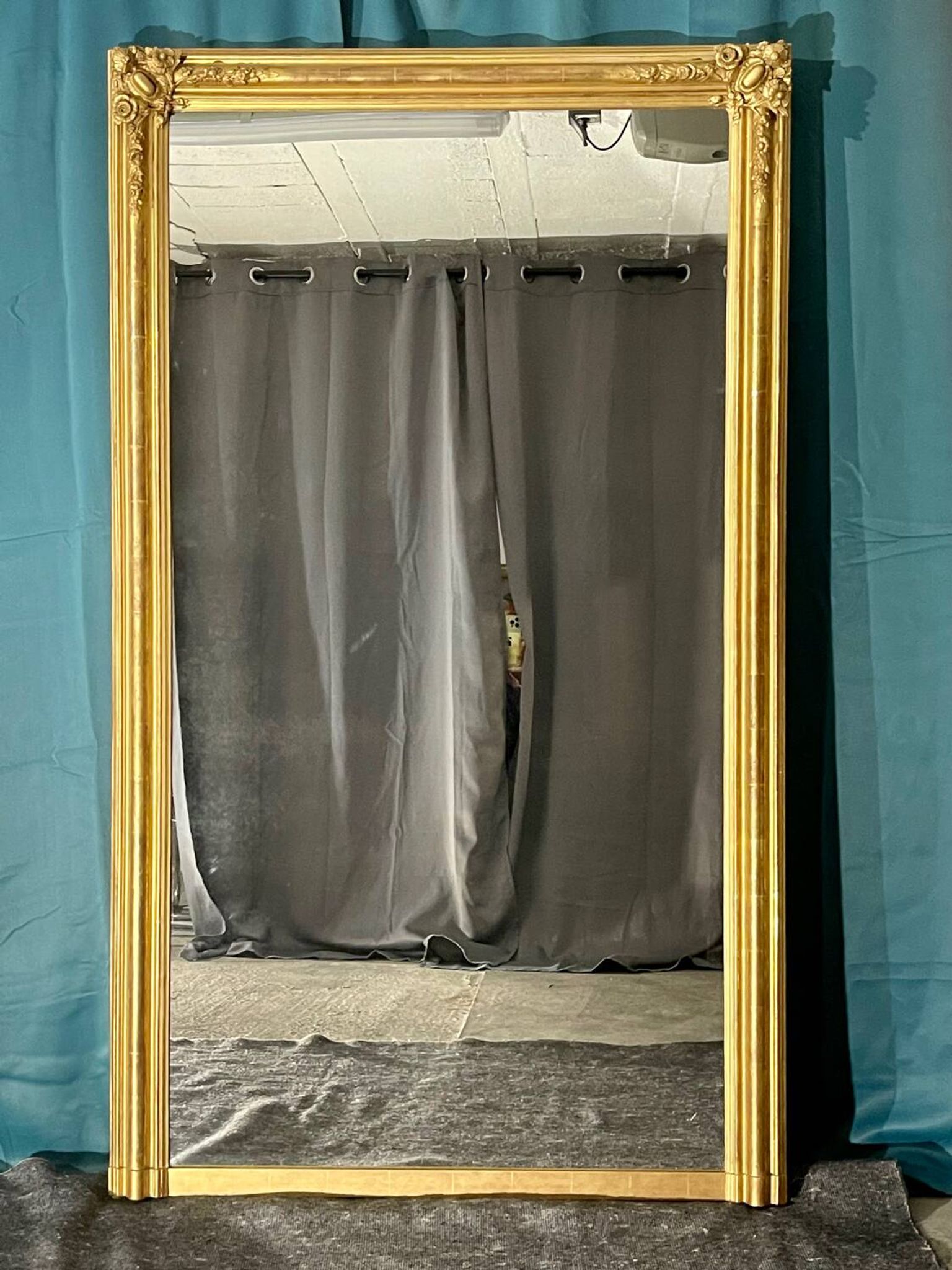 Large old 19th century mirror high 177 x 104.5 cm very good condition