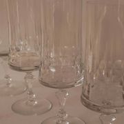 Crystal champagne glasses from France, set of 4