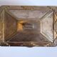 Art Deco vintage glass and silver metal cookie box