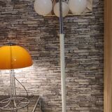 Floor lamp with tulip base and cascading globe 1980