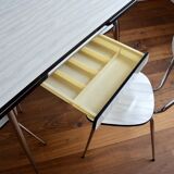 Table with extensions and chairs in formica 1950s