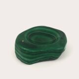 Mini malachite ashtray in abstract shape