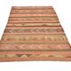 Tapis Kilim rouge et marron fait main