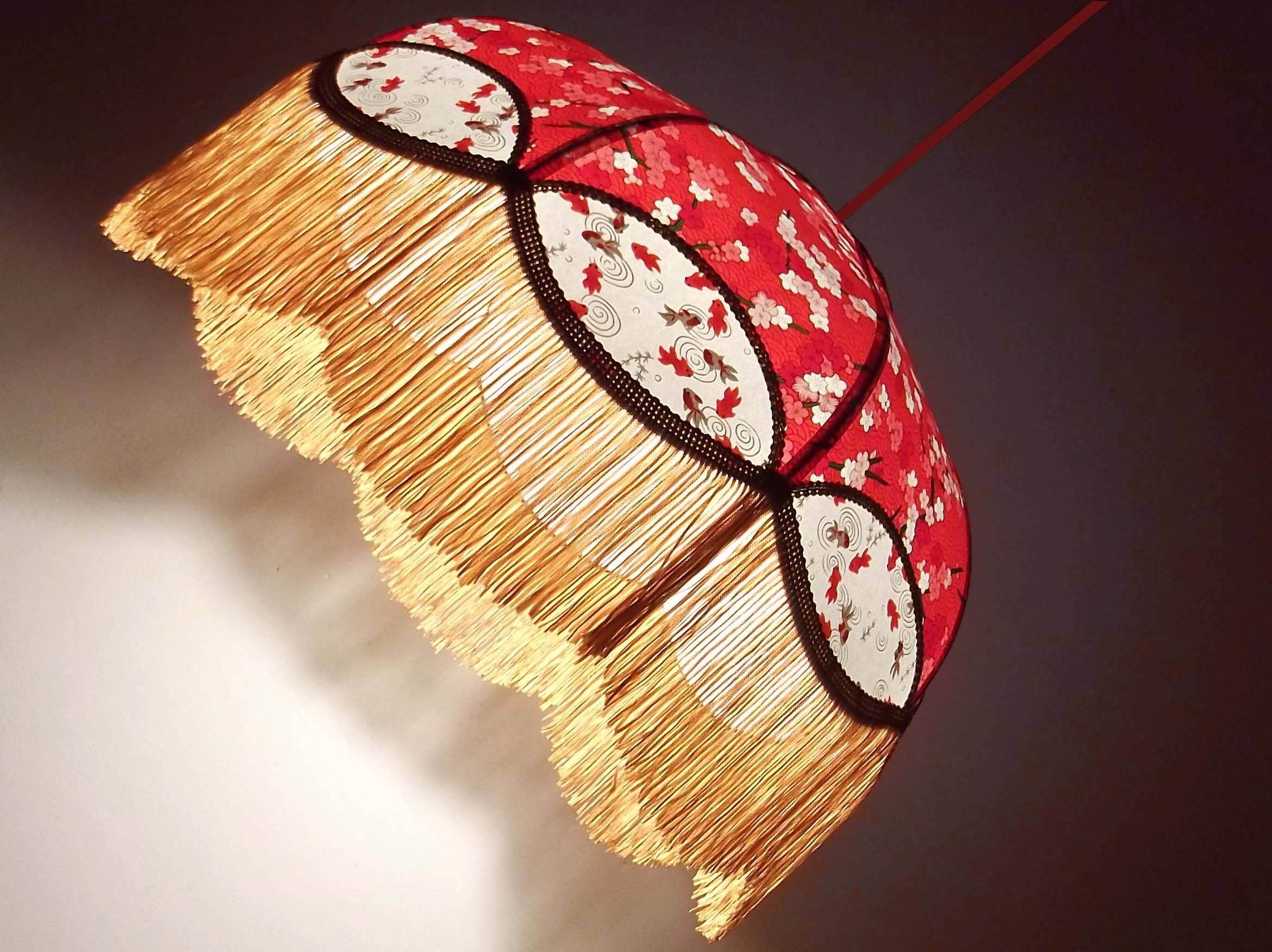Retro Japanese paper pendant light "Vimala"