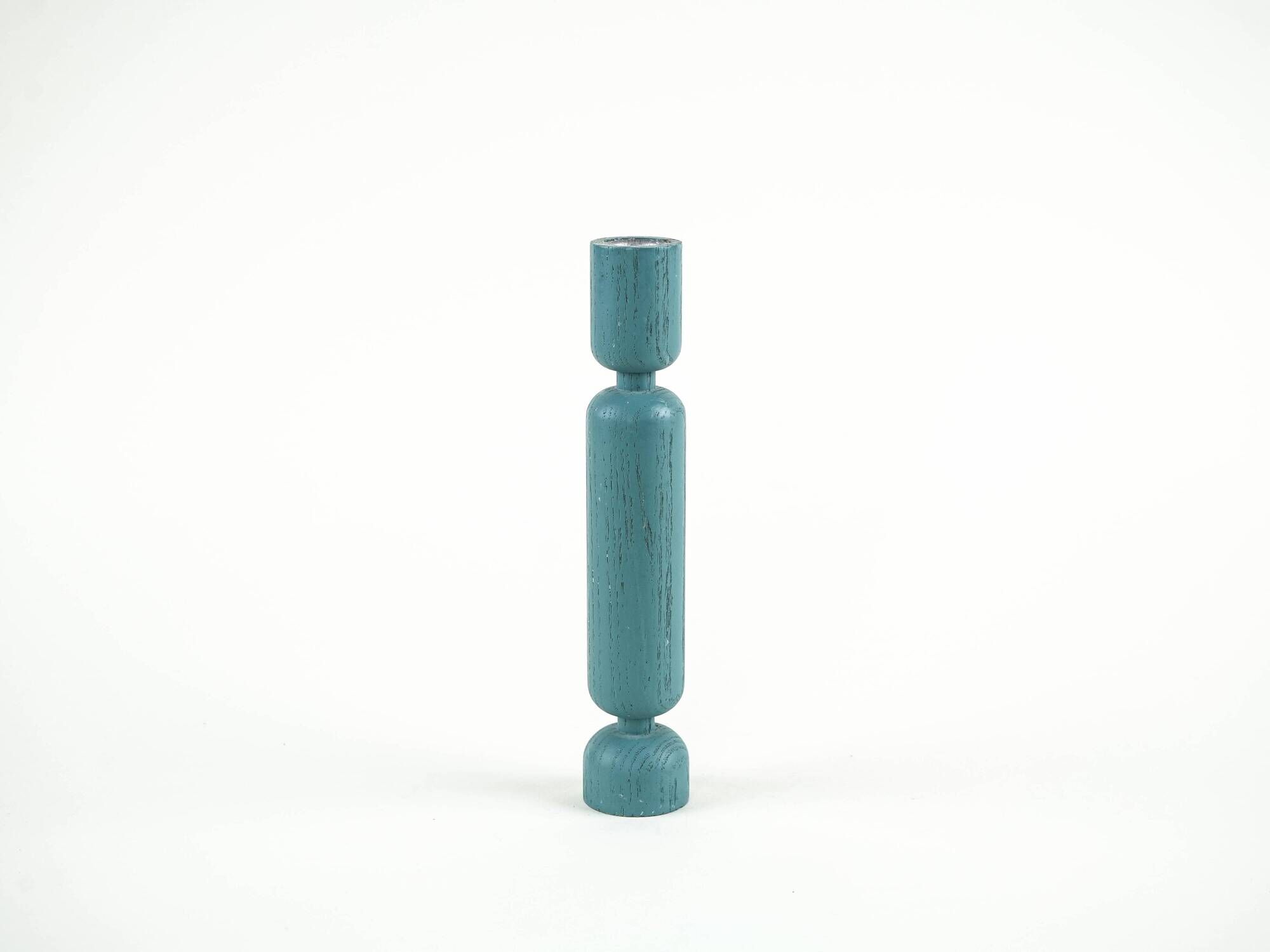 Wooden candlestick by Normann Copenhagen with geometric base, Danish design