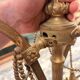 Lustre Bronze Ceiling Light Empire Return Egypt Ram 6 Lights Frosted Glass