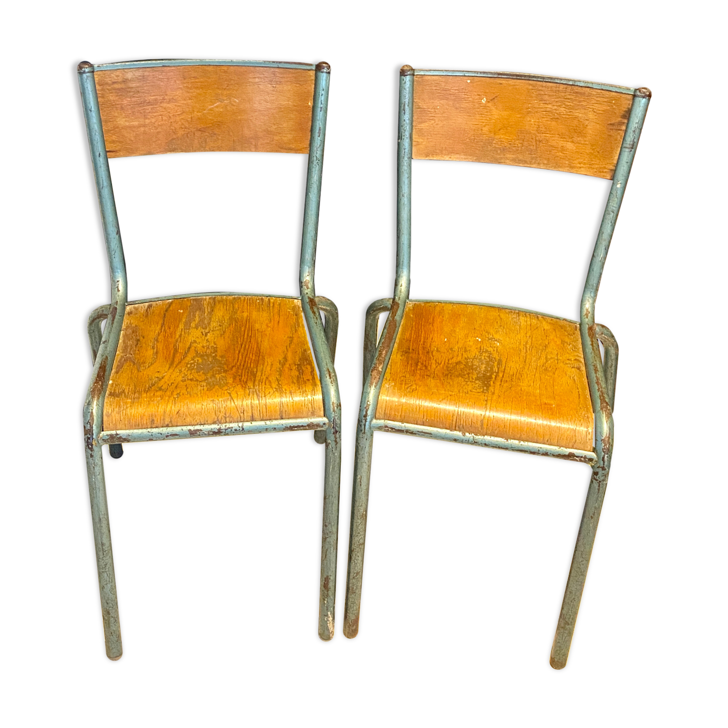 Pair of vintage school chairs