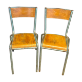 Pair of vintage school chairs