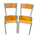 Paire de chaises d'école vintage