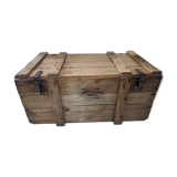 Coffre ancien en bois établissements économiques de reims
