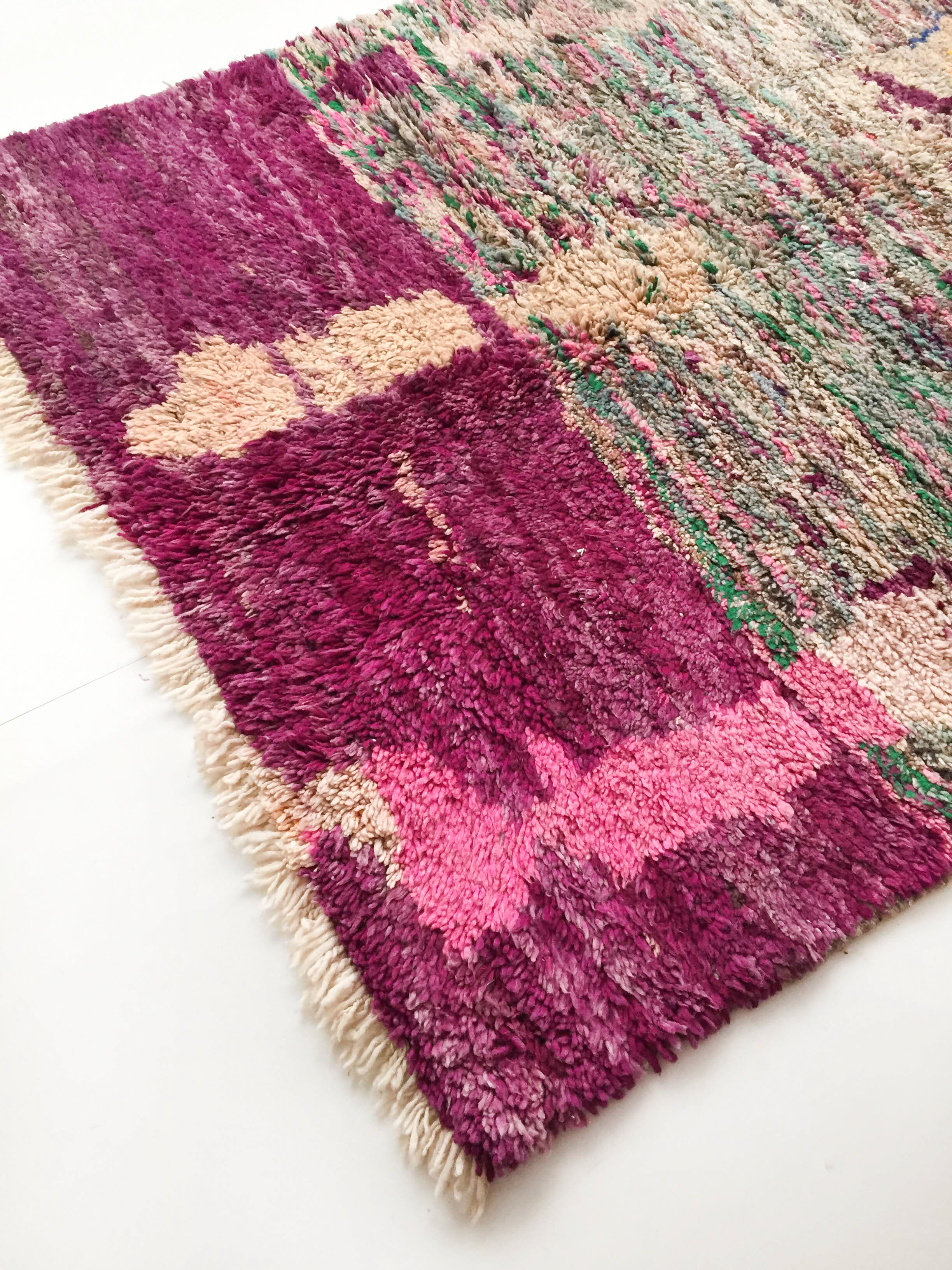 Berber carpet Boujaad mottled multicolored 245x154cm