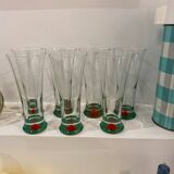 Set of 7 large Memphis glasses