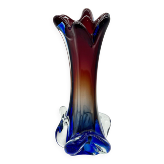 Red/blue Murano vase, 1960
