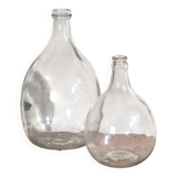Demijohns anciens en verre (c.1920). Ensemble de 2 pièces