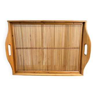 Vintage bamboo tray