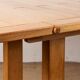 Large extendable dining table in solid oak by Guillerme and Chambron.