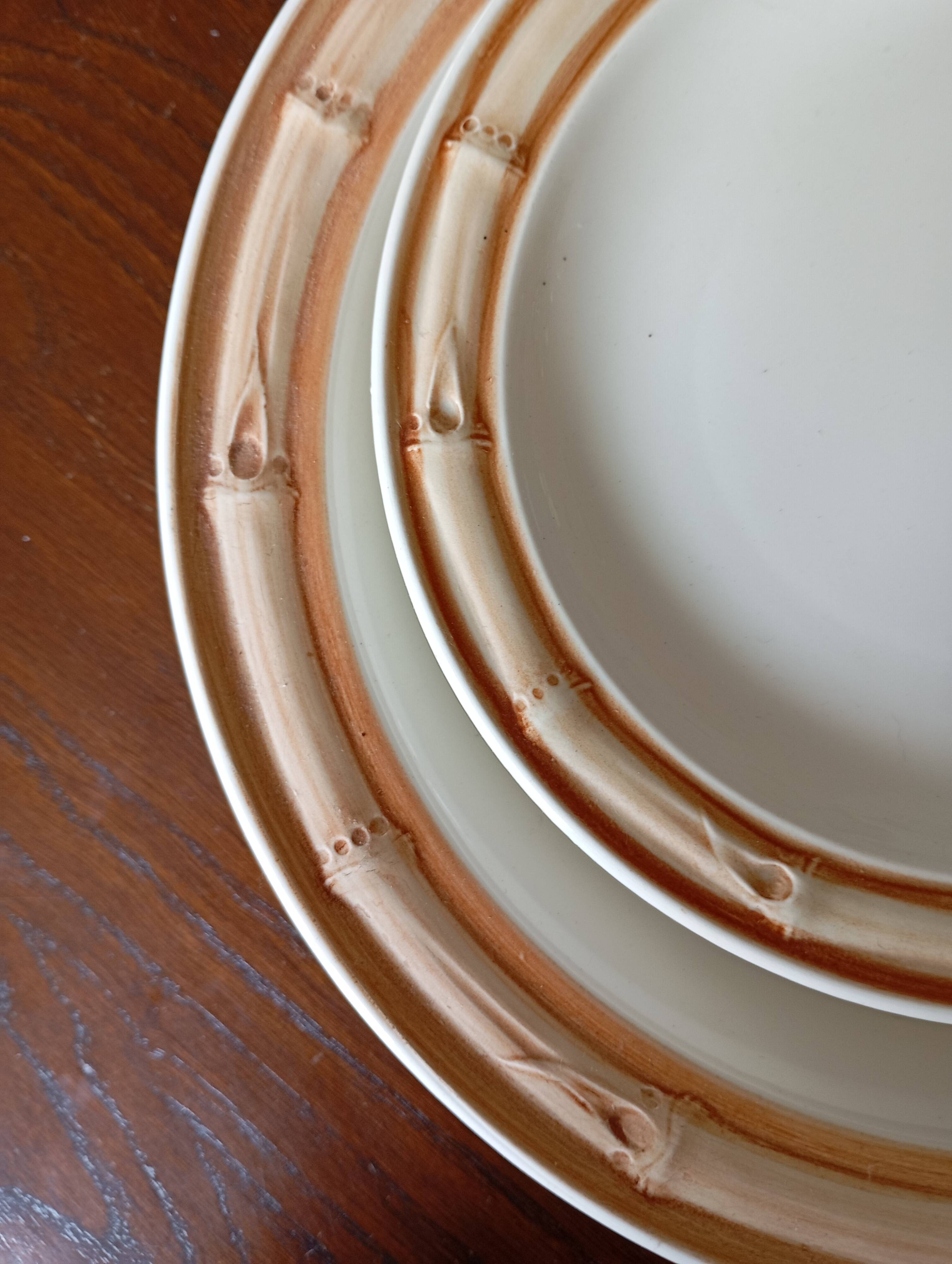 Gien "Bamboo" serving dishes