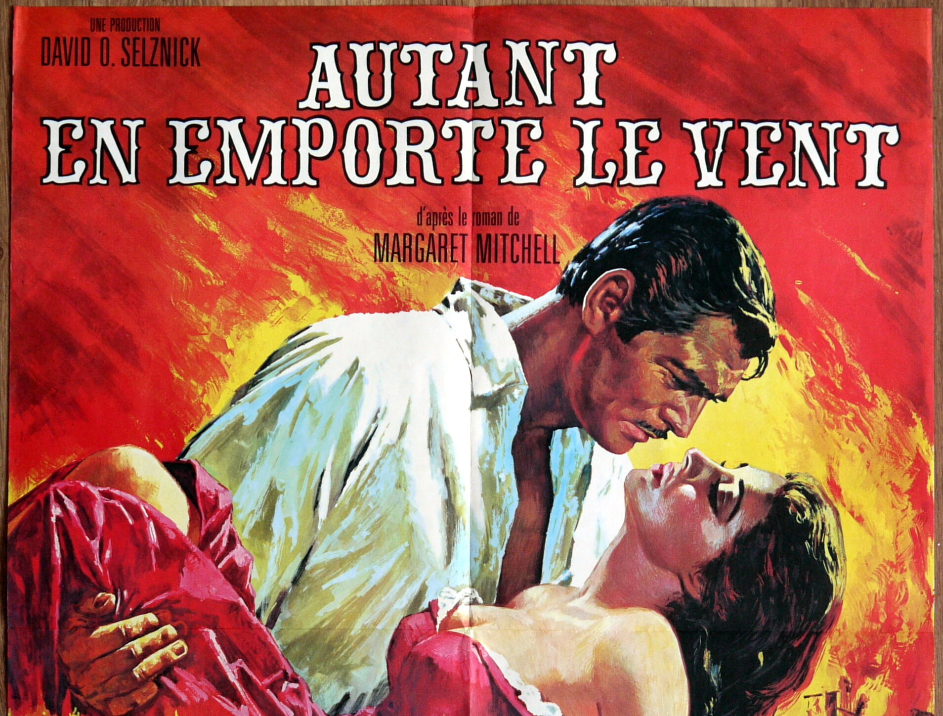 Original movie poster "Gone with the Wind" Clark Gable