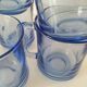 5 transparent blue Duralex mugs – French manufacturing