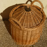 Demijohn covered with wicker