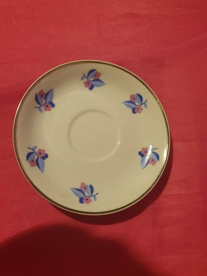 Coffee service 13 pieces Limoges Unique Letourneur Salmon pretty model