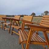 Set of 4 vintage folding armchairs