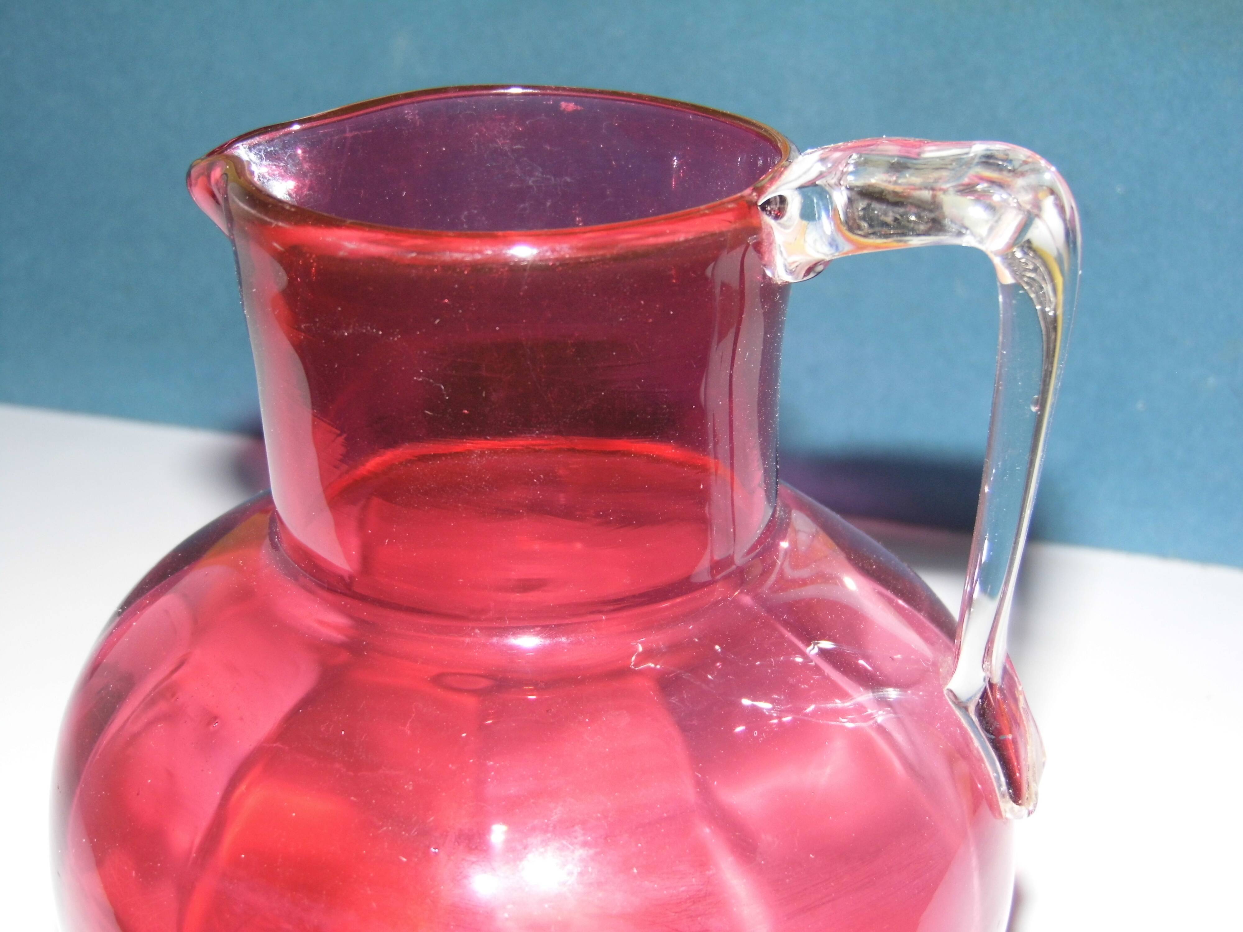 Pitcher, blown glass water pot