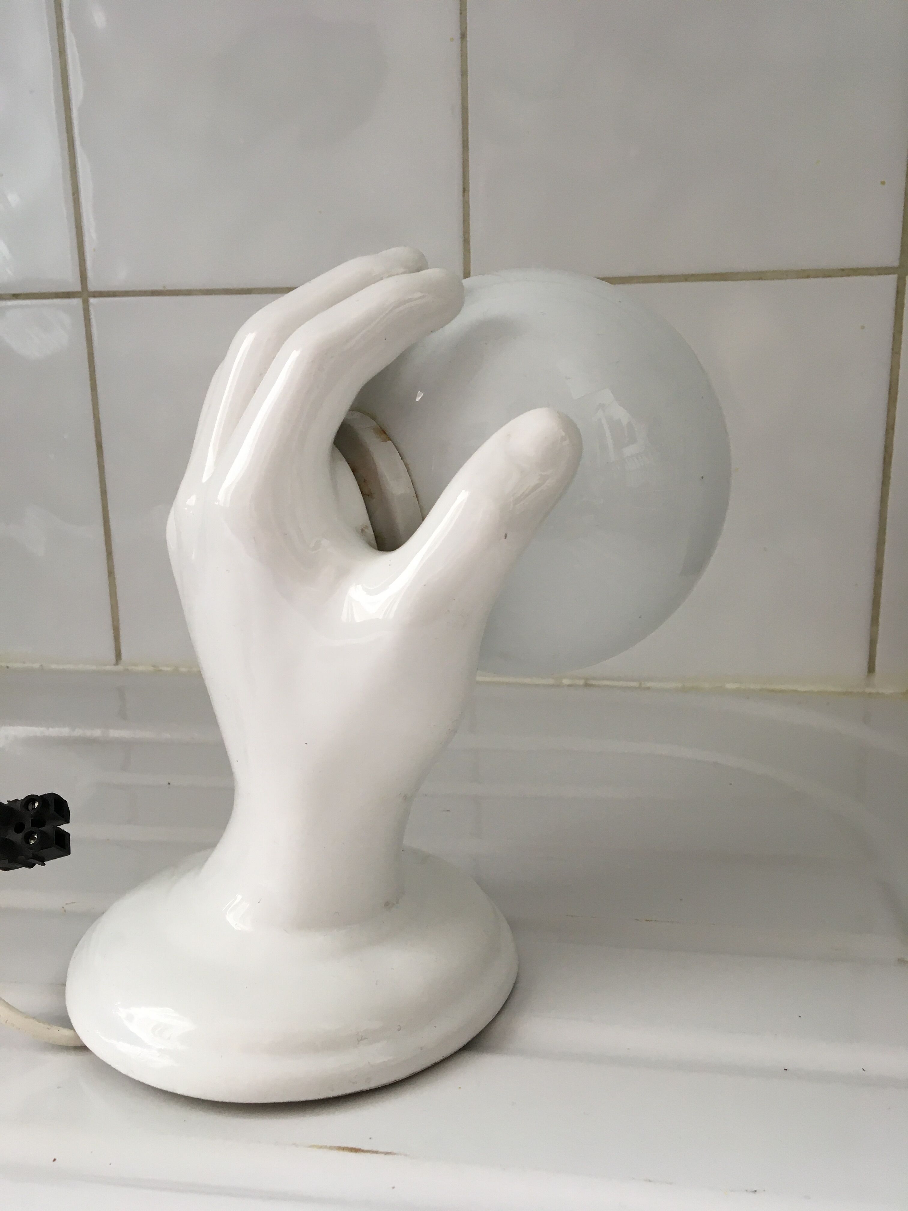 Wall lamp hand lamp ceramic vintage 70s