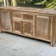 Renovated Scandinavian sideboard in solid raw oak 180cm