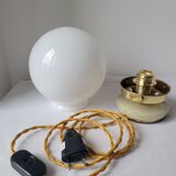 Onyx lamp and opaline wall lamps